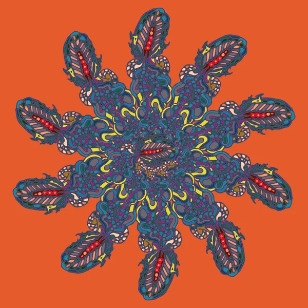 Stil zentangle yeni simetrik mandala doodle ile sanat esin kaynağı oldu. Duvar kağıdı, desen dolgularını, web sayfaları, yüzey dokuları için dekoratif nesne-ebilmek var olmak kullanılmış.