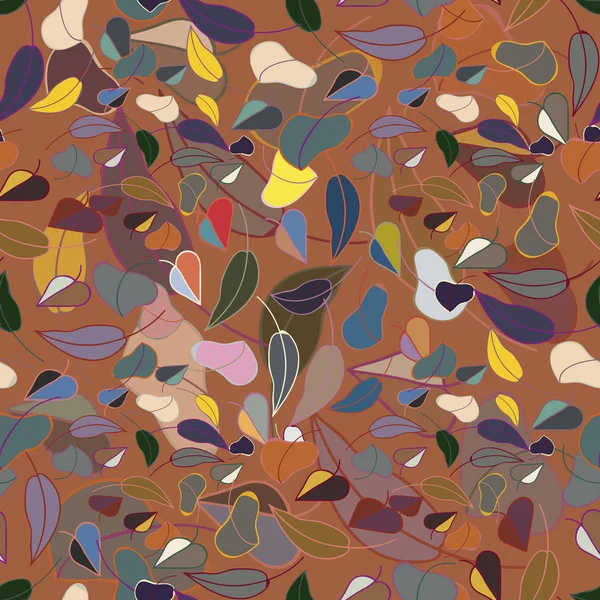 Güzel renk sonbahar yaprak düşmek seamless modeli.