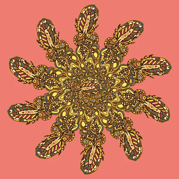 Stil zentangle yeni simetrik mandala doodle ile sanat esin kaynağı oldu. Duvar kağıdı, desen dolgularını, web sayfaları, yüzey dokuları için dekoratif nesne-ebilmek var olmak kullanılmış.