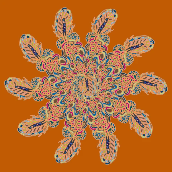 Stil zentangle yeni simetrik mandala doodle ile sanat esin kaynağı oldu. Duvar kağıdı, desen dolgularını, web sayfaları, yüzey dokuları için dekoratif nesne-ebilmek var olmak kullanılmış.