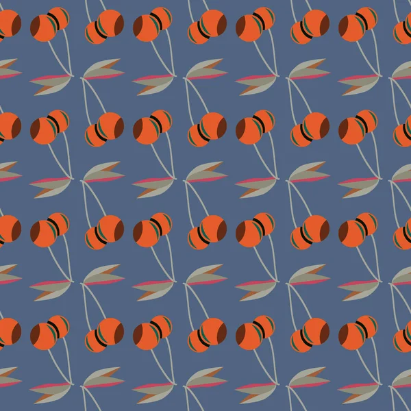 Kiraz, vektör çizim ile vektör seamless modeli 