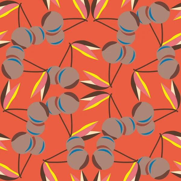 Kiraz için arka plan ile renkli seamless modeli. 