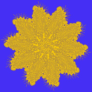 Stil zentangle yeni simetrik mandala doodle ile sanat esin kaynağı oldu. Duvar kağıdı, desen dolgularını, web sayfaları, yüzey dokuları için dekoratif nesne-ebilmek var olmak kullanılmış.