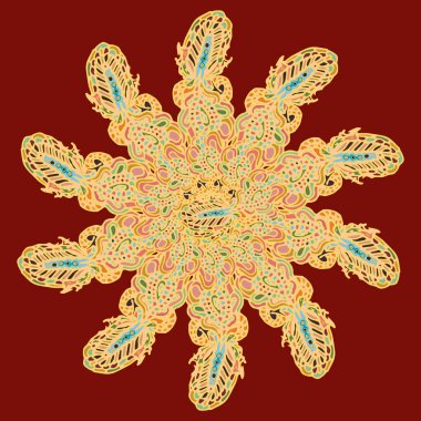 Stil zentangle yeni simetrik mandala doodle ile sanat esin kaynağı oldu. Duvar kağıdı, desen dolgularını, web sayfaları, yüzey dokuları için dekoratif nesne-ebilmek var olmak kullanılmış.