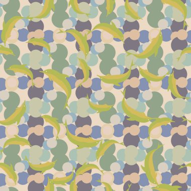 Renkli yunuslar Dikişsiz desen, çizim