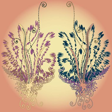 Yeni tasarım çalışmaları için el yapımı doodle ile soyut desen