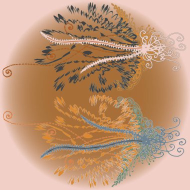 Yeni tasarım çalışmaları için el yapımı doodle ile soyut desen