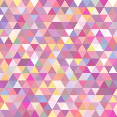 Sorunsuz üçgenler desen. Arka plan ile renkli geometrik şekiller. Vektör