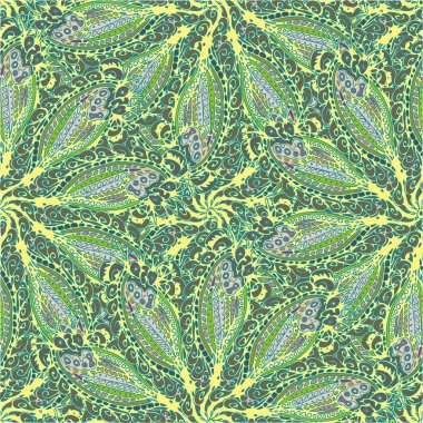 Soyut kumaş çiçek renkli seamless modeli, vektör çizim