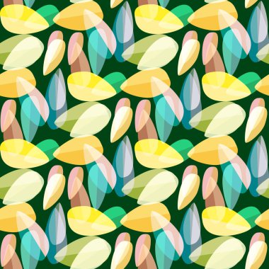 Parlak arka plan, Dikişsiz desen çok renkli yapraklarda