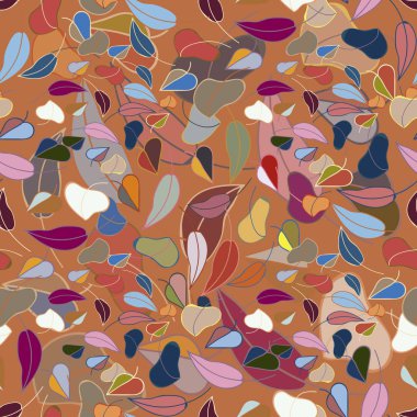 Güzel renk sonbahar yaprak düşmek seamless modeli.