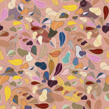 Güzel renk sonbahar yaprak düşmek seamless modeli.