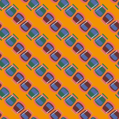 simetrik soyut desen, vektör çizim oluşturma 