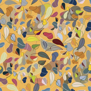 Güzel renk sonbahar yaprak düşmek seamless modeli.