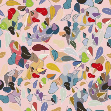 Güzel renk sonbahar yaprak düşmek seamless modeli.