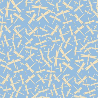 Dekoratif renkli seamless modeli ile şirin yusufçuk