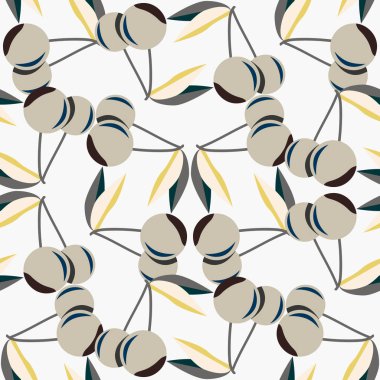 Kiraz için arka plan ile renkli seamless modeli. 