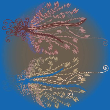 Yeni tasarım çalışmaları için el yapımı doodle ile soyut desen