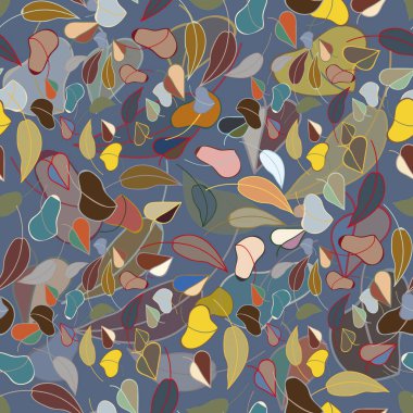 Güzel renk sonbahar yaprak düşmek seamless modeli.