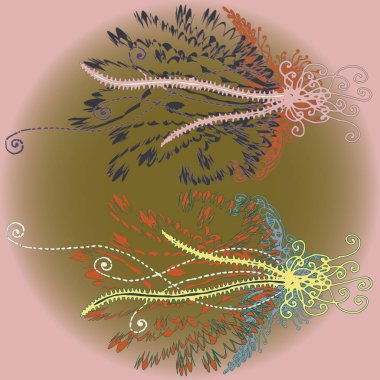 Yeni tasarım çalışmaları için el yapımı doodle ile soyut desen