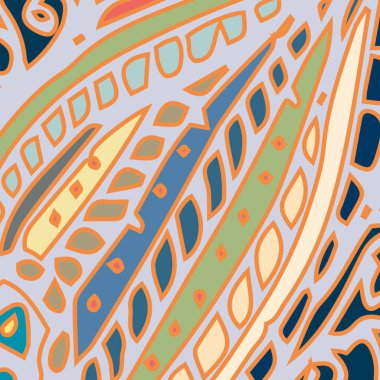 Soyut süs çiçek renkli seamless modeli, vektör çizim