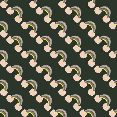 Gökkuşağı seamless modeli. Gökkuşağı Dizayn Tekstil, iç tasarım, keten, vb için. Şirin soyut çocuklar arka plan.