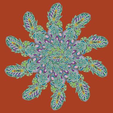 Stil zentangle yeni simetrik mandala doodle ile sanat esin kaynağı oldu. Duvar kağıdı, desen dolgularını, web sayfaları, yüzey dokuları için dekoratif nesne-ebilmek var olmak kullanılmış.