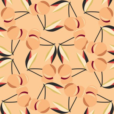 Kiraz için arka plan ile renkli seamless modeli. 