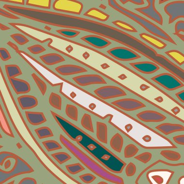 Soyut süs çiçek renkli seamless modeli, vektör çizim