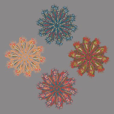 Stil zentangle yeni simetrik mandala doodle ile sanat esin kaynağı oldu. Duvar kağıdı, desen dolgularını, web sayfaları, yüzey dokuları için dekoratif nesne-ebilmek var olmak kullanılmış.