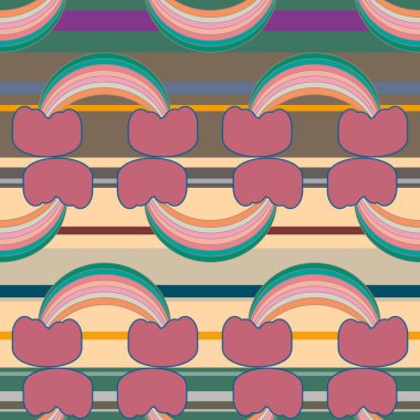 Gökkuşağı seamless modeli. Gökkuşağı Dizayn Tekstil, iç tasarım, keten, vb için. Şirin soyut çocuklar arka plan.