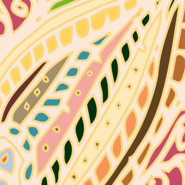 Soyut süs çiçek renkli seamless modeli, vektör çizim