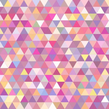 Sorunsuz üçgenler desen. Arka plan ile renkli geometrik şekiller. Vektör