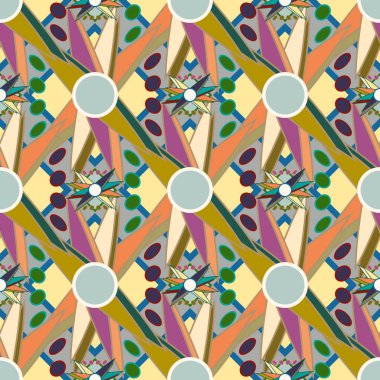 soyut geometrik renkli seamless modeli. vektör çizim