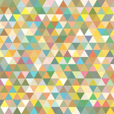 Sorunsuz üçgenler desen. Arka plan ile renkli geometrik şekiller. Vektör