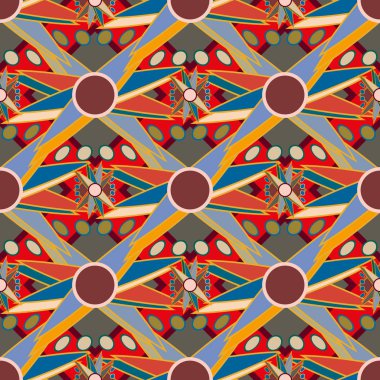 soyut geometrik renkli seamless modeli. vektör çizim