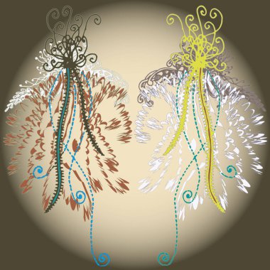 Yeni tasarım çalışmaları için el yapımı doodle ile soyut desen