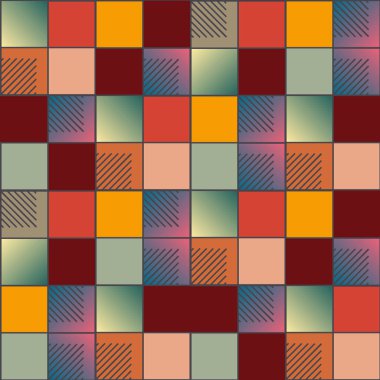 soyut geometrik renkli seamless modeli. vektör çizim