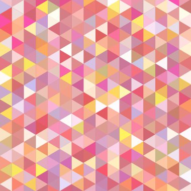 Sorunsuz üçgenler desen. Arka plan ile renkli geometrik şekiller. Vektör