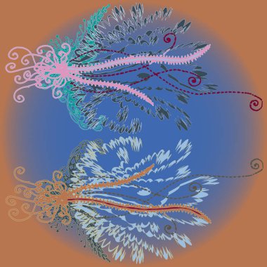 Yeni tasarım çalışmaları için el yapımı doodle ile soyut desen