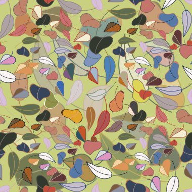 Güzel renk sonbahar yaprak düşmek seamless modeli.