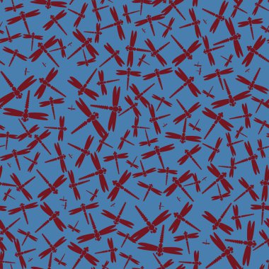 Dekoratif renkli seamless modeli ile şirin yusufçuk