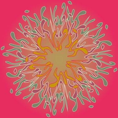 Yeni simetrik soyut mandala. Duvar kağıdı, desen dolgularını, web sayfaları, yüzey dokuları için dekoratif nesne-ebilmek var olmak kullanılmış.