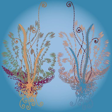 Yeni tasarım çalışmaları için el yapımı doodle ile soyut desen