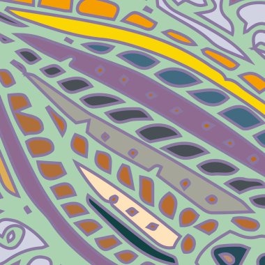 Soyut süs çiçek renkli seamless modeli, vektör çizim