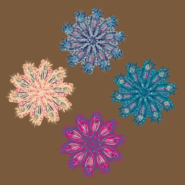 Stil zentangle yeni simetrik mandala doodle ile sanat esin kaynağı oldu. Duvar kağıdı, desen dolgularını, web sayfaları, yüzey dokuları için dekoratif nesne-ebilmek var olmak kullanılmış.