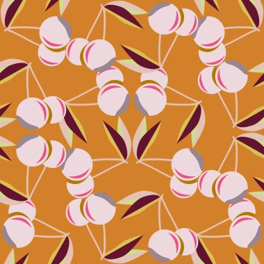 Kiraz için arka plan ile renkli seamless modeli. 