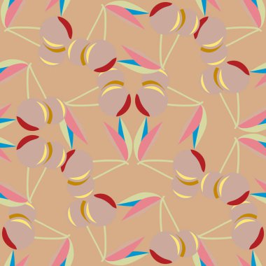 Kiraz için arka plan ile renkli seamless modeli. 