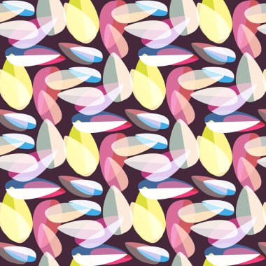 Parlak arka plan, Dikişsiz desen çok renkli yapraklarda