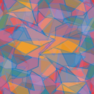 soyut geometrik renkli Dikişsiz desen vektör çizim